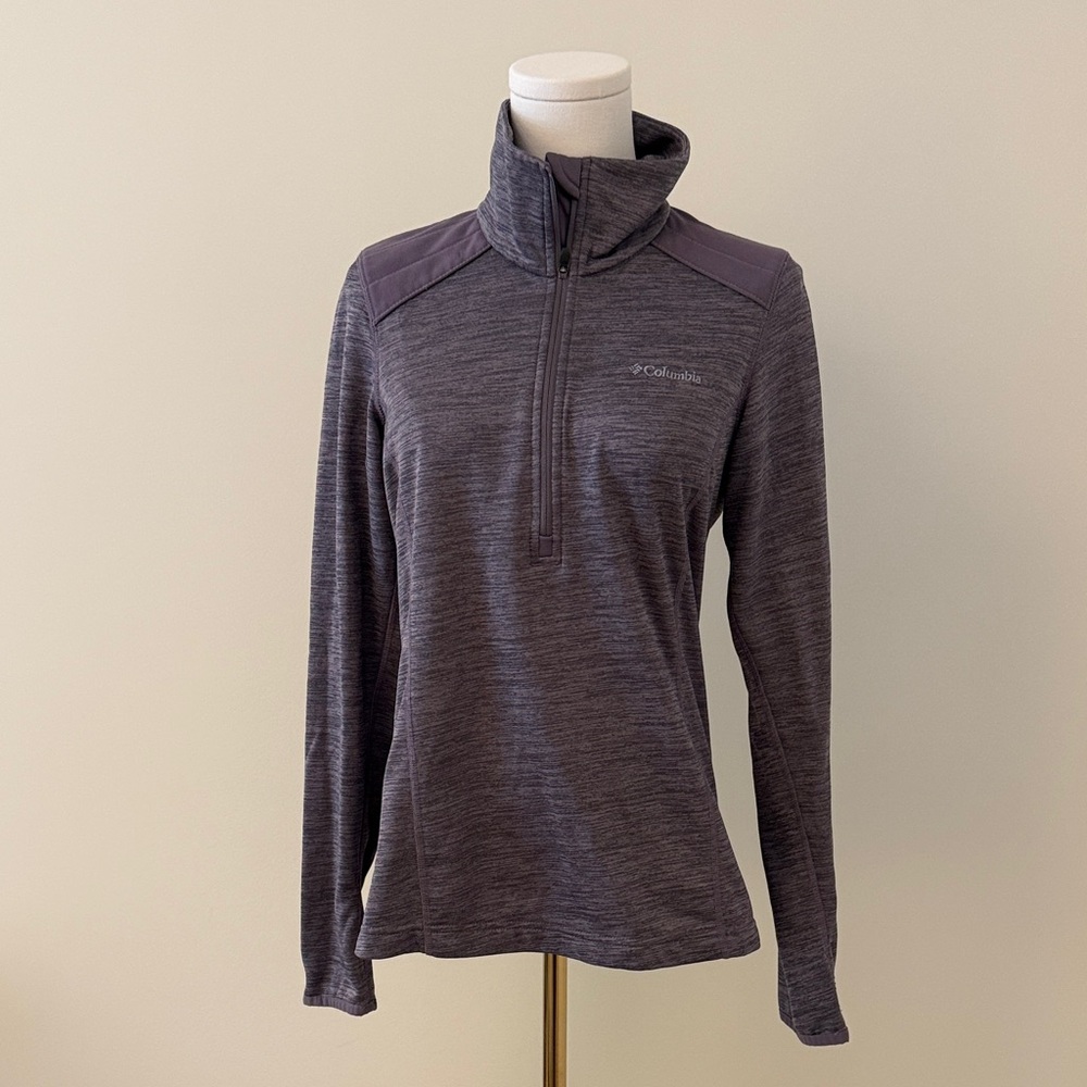 Columbia Women's Purple Heather Quarter-Zip Hoodie